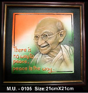 Terracotta Sculpted Mahatma Gandhiji Frame