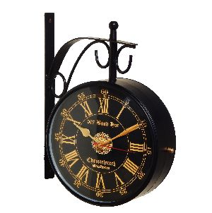 double sided station clock