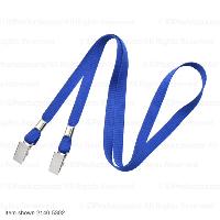 3/8" Double Ended Lanyard with Two Bulldog Clips