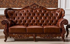 Antique teak wood sofa