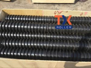 steel Q235 Rubber Spiral Return Roller