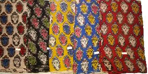Kalamkari Chanderi Silk Fabric