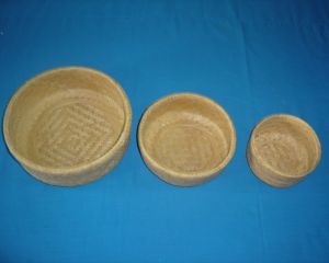 Round Woven Bamboo Baskets