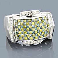 white blue yellow mens diamond ring-250ct-14k-p-43645