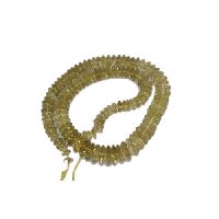 Nature Lemon Quartz Disc Rondelle Faceted Beads