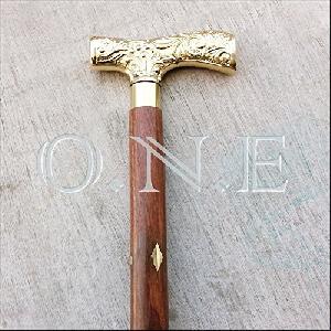 brass handle  Wooden walking sticks