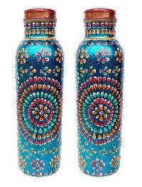 Pure Copper Printed Water Bottle, 1000 ml