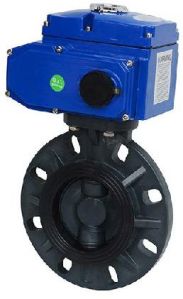 Electric DC24V AC220V Motorized PVC Wafer Butterfly Valve