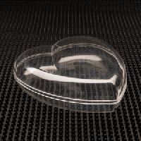 Large Heart Shaped Clear Plastic Jewelry Boxes