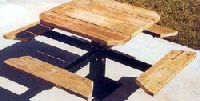 Four-Sided Single Pedestal Picnic Table