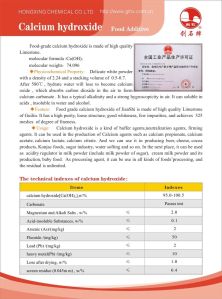 Food Grade Calcium Hydroxide, Brand Name : JIANSHI brand