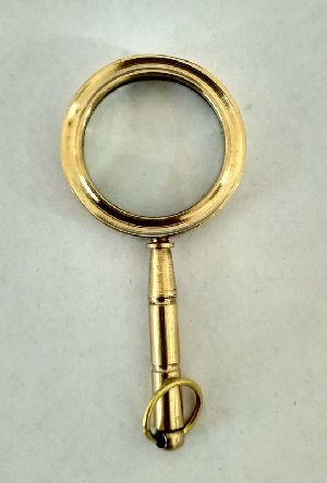 Nautical Brass Magnifying Glass Keychain