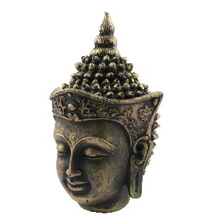 Beautiful Lord Buddha head, Golden black color