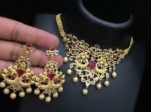 designer stone studded jewellery sets
