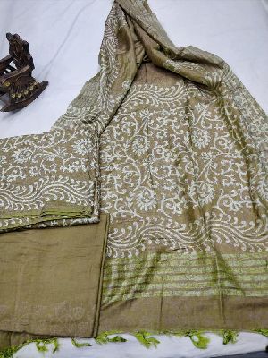 elegant printed katan silk dress materials