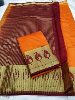 mango border tussar silk sarees
