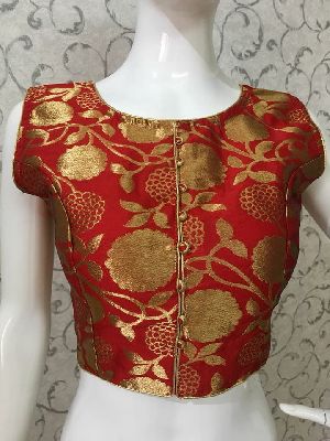 Pure Banarashi jari Brocade readymade blouse
