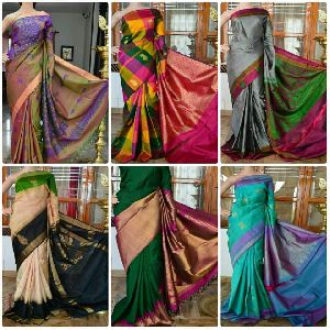 shiny sartin silk designer sarees
