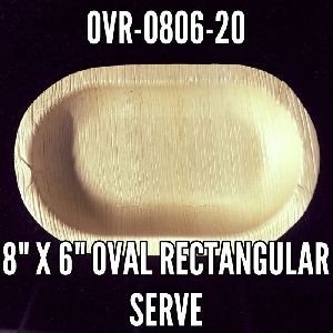 8 X 6 Inch Oval Rectangular Service Plate