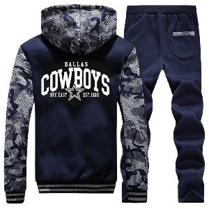 Dallas Cowboys 2pcs Sweatsuit Jogger Tracksuit Casual Hoodie Baggy