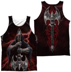 ANNE STOKES ROCK GOD FRONT/BACK PRINT SUBLIMATION MEN TANK TOP S TO 3X