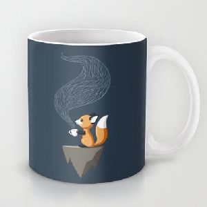 Fox Tea Print Coffee Mug