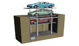Pit lifting parking system