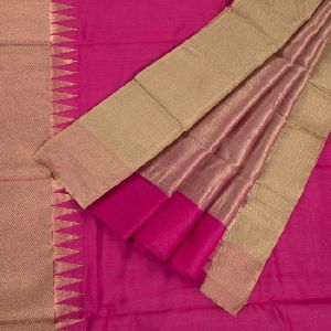 Cotton Silk Zari Temple Sarees