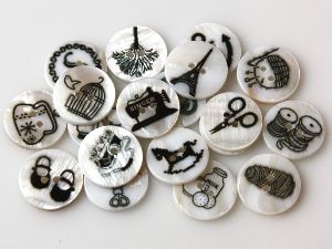 Printed Shell Buttons