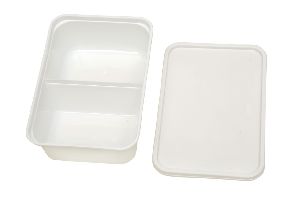 750ml partition container with lid white