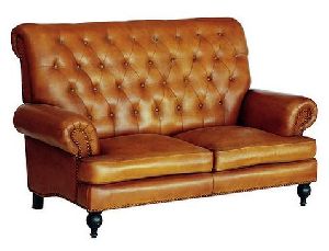 Story High Back 2 Seater Leather Sofa
