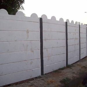 White RCC Compound Boundary Walls