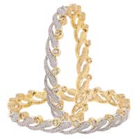 Jewels Gold Casual Hit Designer Golden American Diamond Bangles