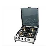 Four Burner Gas Stove with Glass Cover