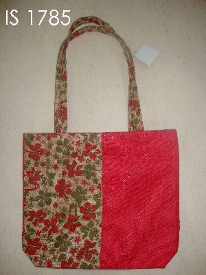 Printed Handle Juco Bag