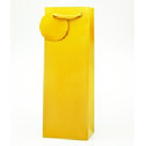 yellow color jute one bottle bag