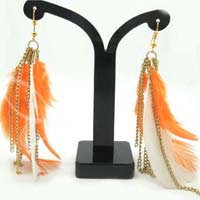 Alloy Metal Feather Fashion Earring (23922)