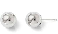 white gold studs earring