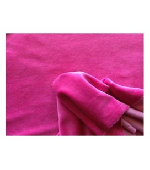 Pink Knitted Cotton Velour