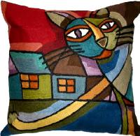 Cat Design Cushion Cover