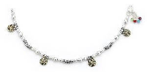Silver Ball Anklets