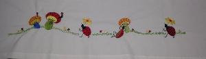 Embroidered baby bed sheet