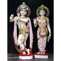 MRKS-01 Marble Radha Krishna Statues