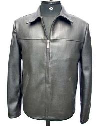 Mens Grey Leather Jacket