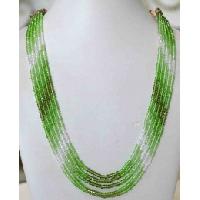 Green Multi String Necklace