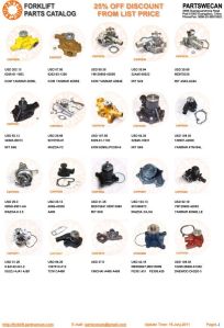 Tcm,Toyota,Komatsu,Mitsubishi,Nissan,Heli,Hc Forklift Water Pump