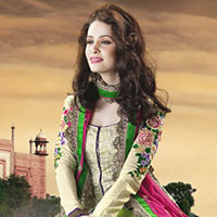 Silk Jacket Style Churidar Kameez