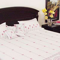 Chikankari Cotton Bed Sheet