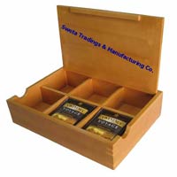 6 Compartment Wooden Tea Box