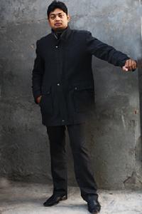 Designer Made Charcoal Overcoat